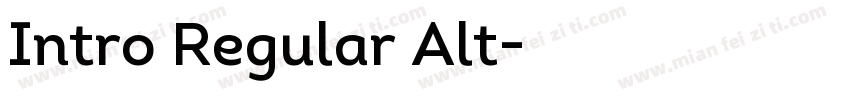 Intro Regular Alt字体转换